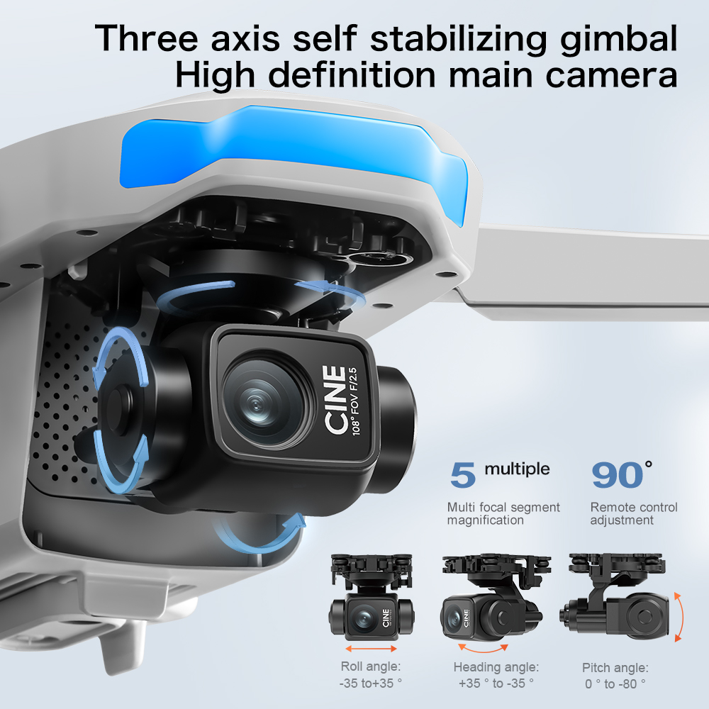 Drone GPS S-X1 MAX avec cardan - Drone Gimbal 3 Axis avis et prix