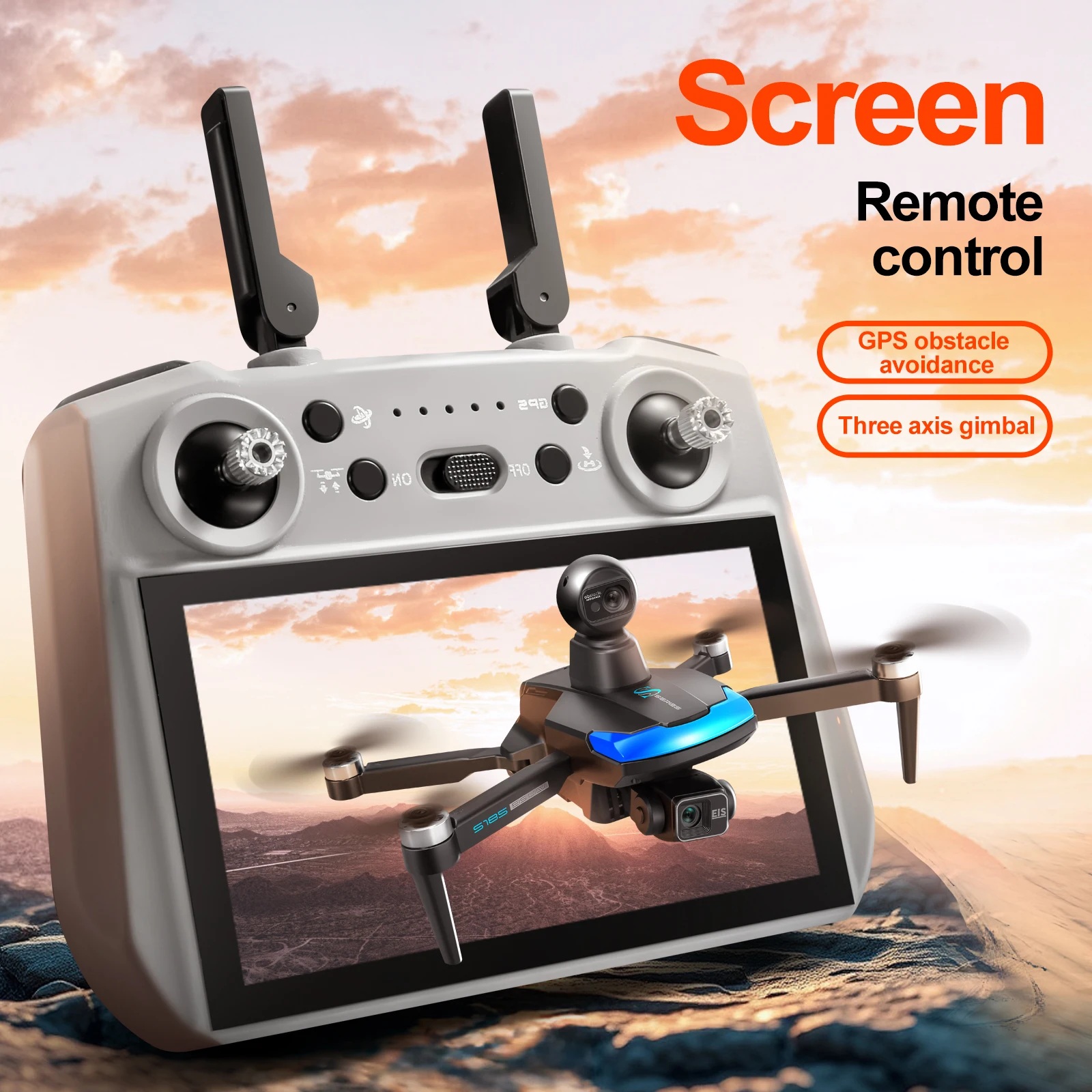 Drone professionnel S185 2.7K  - Drone Gimbal 3 Axis avis et prix