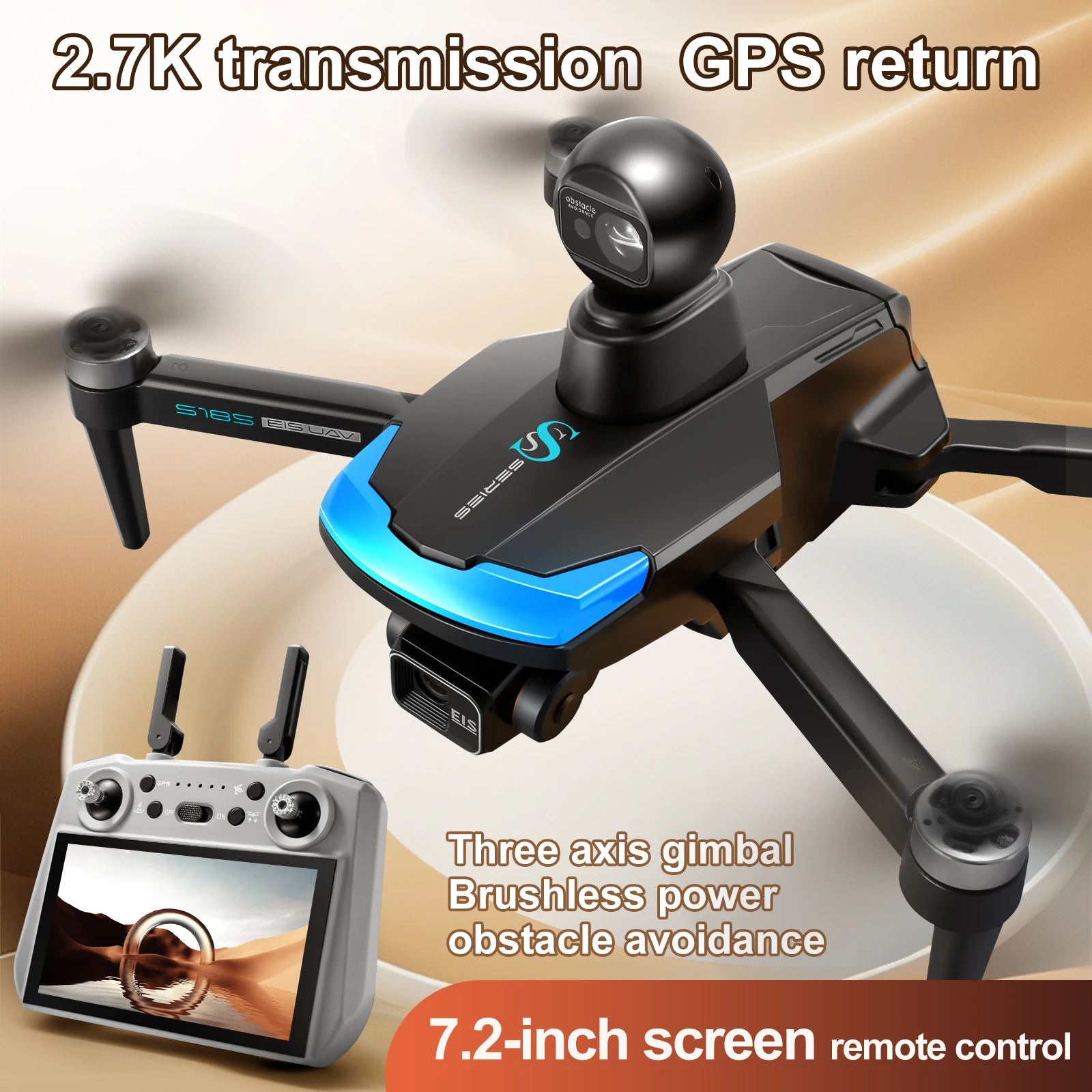 Drone professionnel S185 2.7K  - Drone Gimbal 3 Axis avis et prix